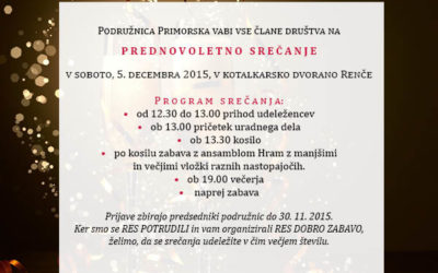 Vabilo na prednovoletno srečanje